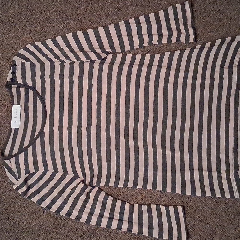 A.L.C. Harmon Wool Blend Striped Fitted Sweater M